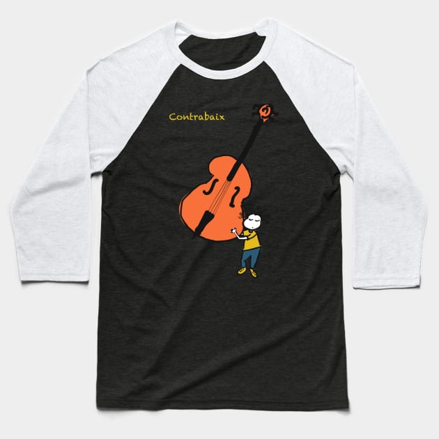 Double bass Baseball T-Shirt by Guastevi